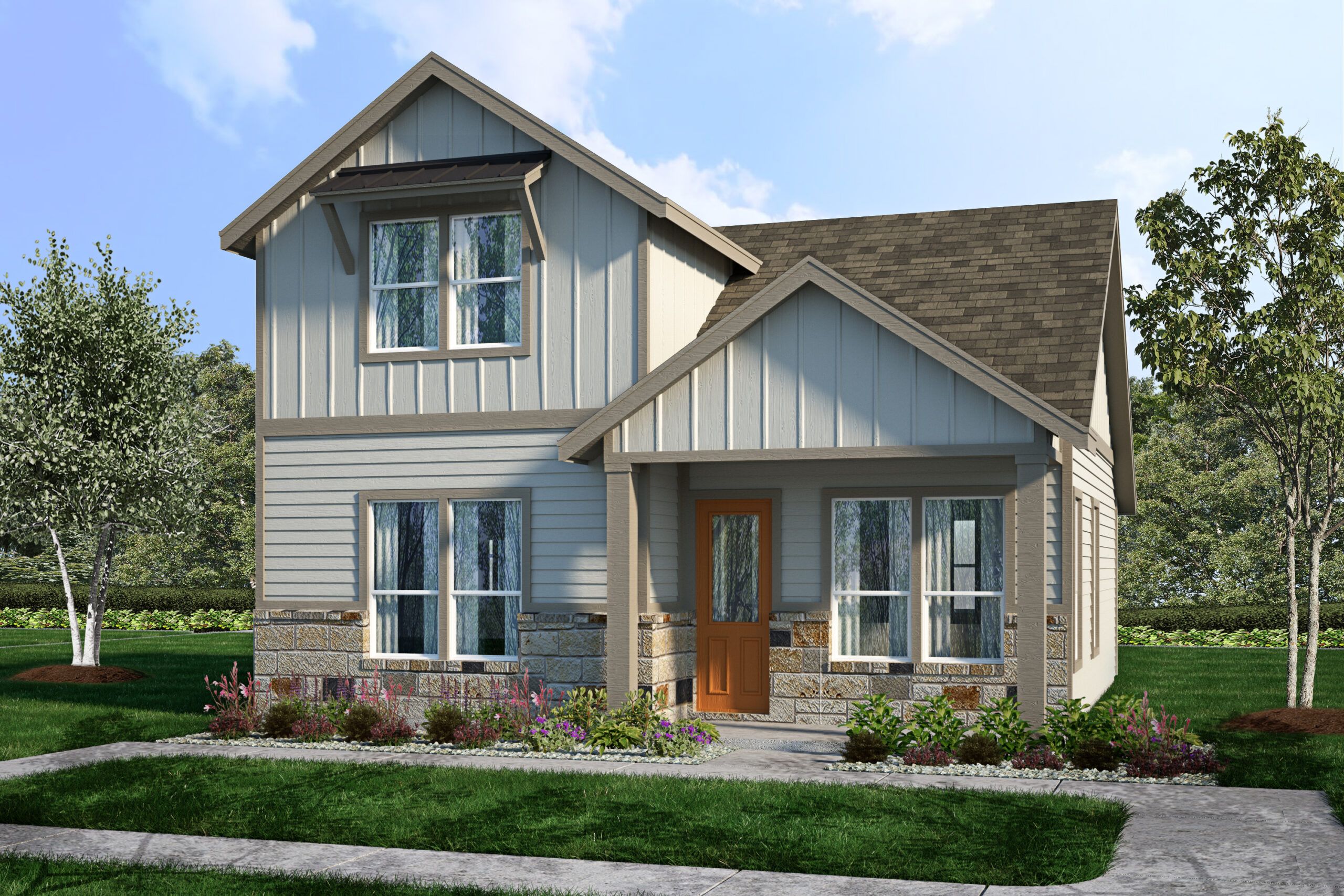New Braunfels: Garten Haus por Wes Peoples Homes en Austin Texas