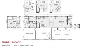 Waverly Prestige 28563 E Floor Plan - Factory Homes Outlet