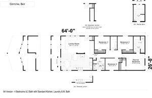 Crystal Bay 4644 C Floor Plan - Factory Homes Outlet