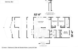 Crystal Bay 6523 C Floor Plan - Factory Homes Outlet