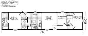 New Beginnings 2683 B Floor Plan - Factory Homes Outlet
