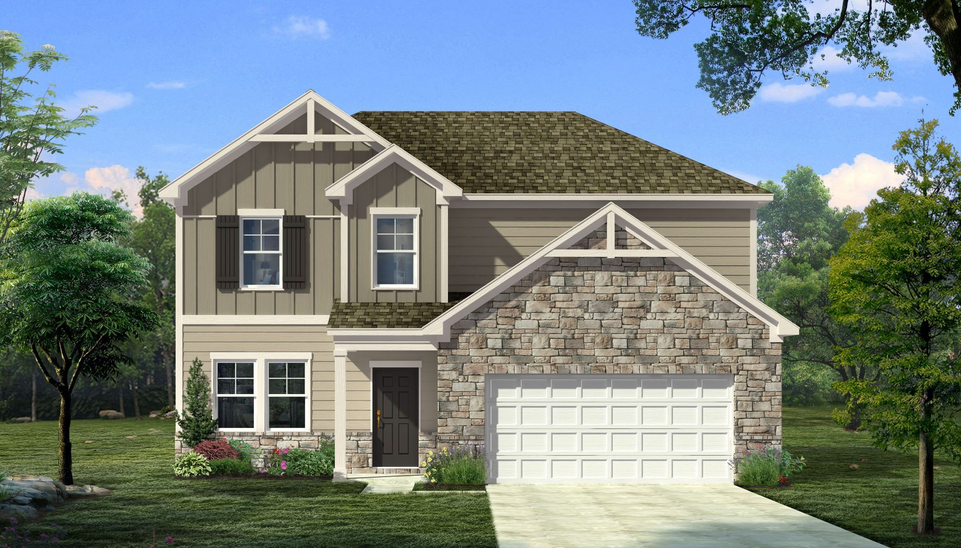 The Juniper Plan at Hawthorne West in Zebulon, NC by Gray Wolf Homes