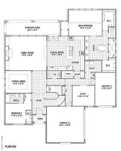 835 Floor Plan - Belclaire Homes