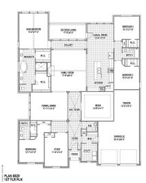 The B 829 - Canyon Falls 90s: Argyle, Texas - Belclaire Homes