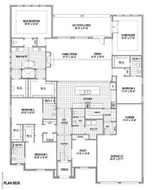 The B 838 - Canyon Falls 90s: Argyle, Texas - Belclaire Homes