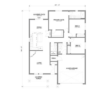 Hampton 1423 CH Floor Plan - Generation Homes
