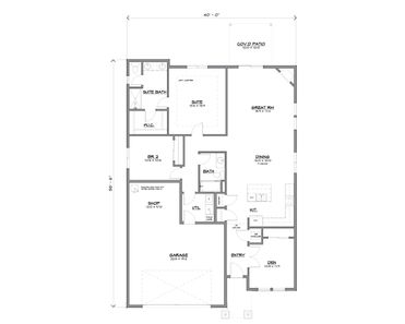 Lakeland II 1633 CH Floor Plan - Generation Homes