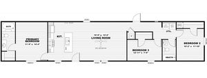 Breeze 16763 A Floor Plan - Clayton Homes of Bossier City