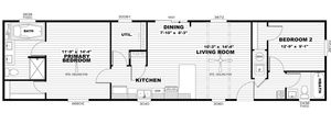 Anniversary 16602 A Floor Plan - Clayton Homes of Bossier City
