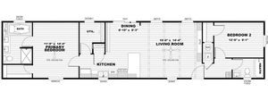 Anniversary 16682 A Floor Plan - Clayton Homes of Bossier City