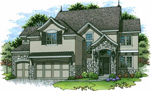 Kennedy French Country Elev Floor Plan - Patriot Homes INC