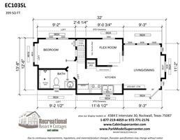EC 103 SL San Juan SL Floor Plan - Recreational Resort Cottages