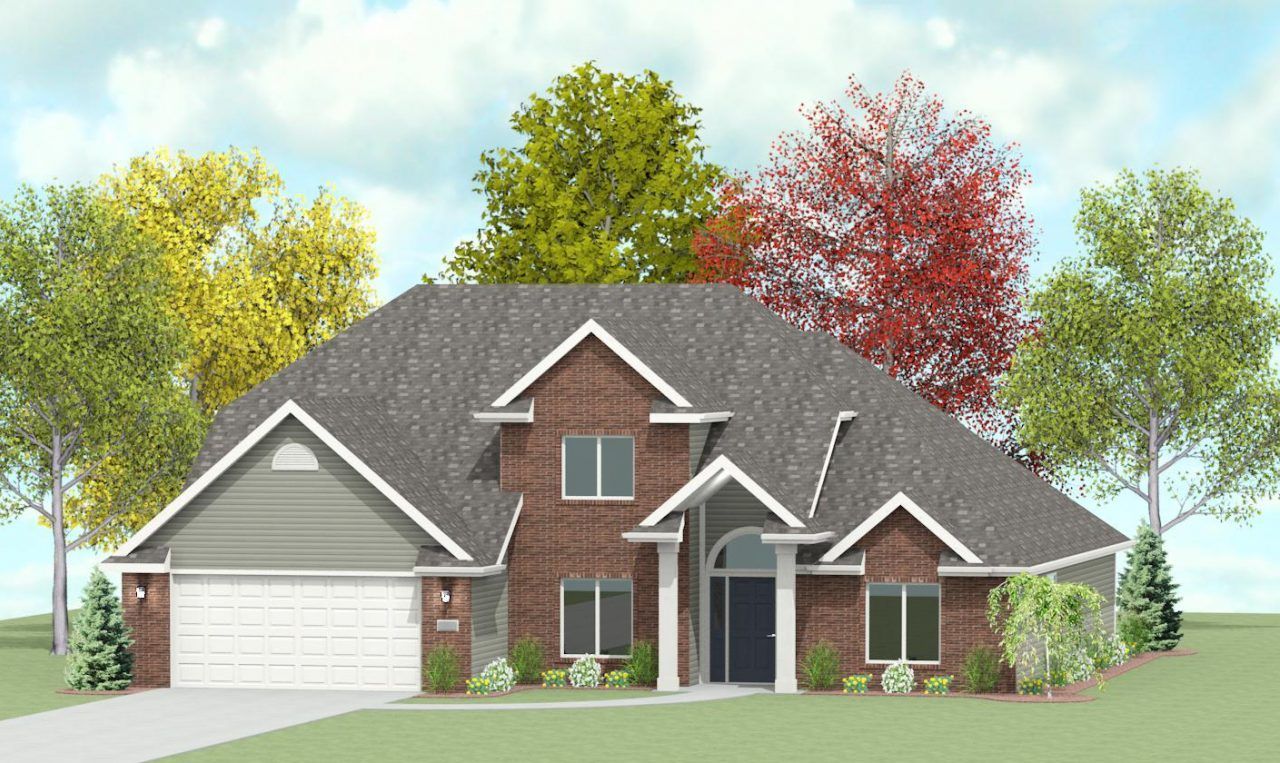 Stonebrook A Plan at Shadow Lake Estates in Warsaw, IN by Granite Ridge