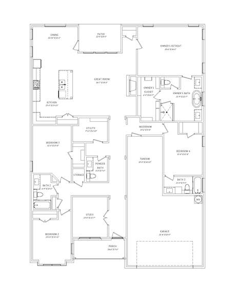 Plan Unknown by Graham Hart Home Builder in Fort Worth TX