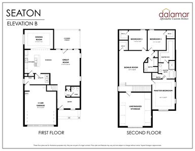Seaton Floor Plan - Dalamar Homes