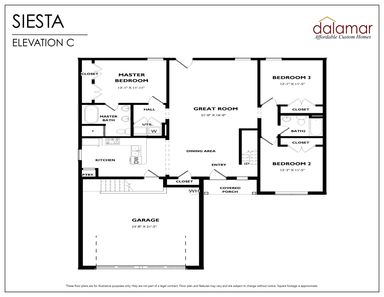 Siesta Floor Plan - Dalamar Homes