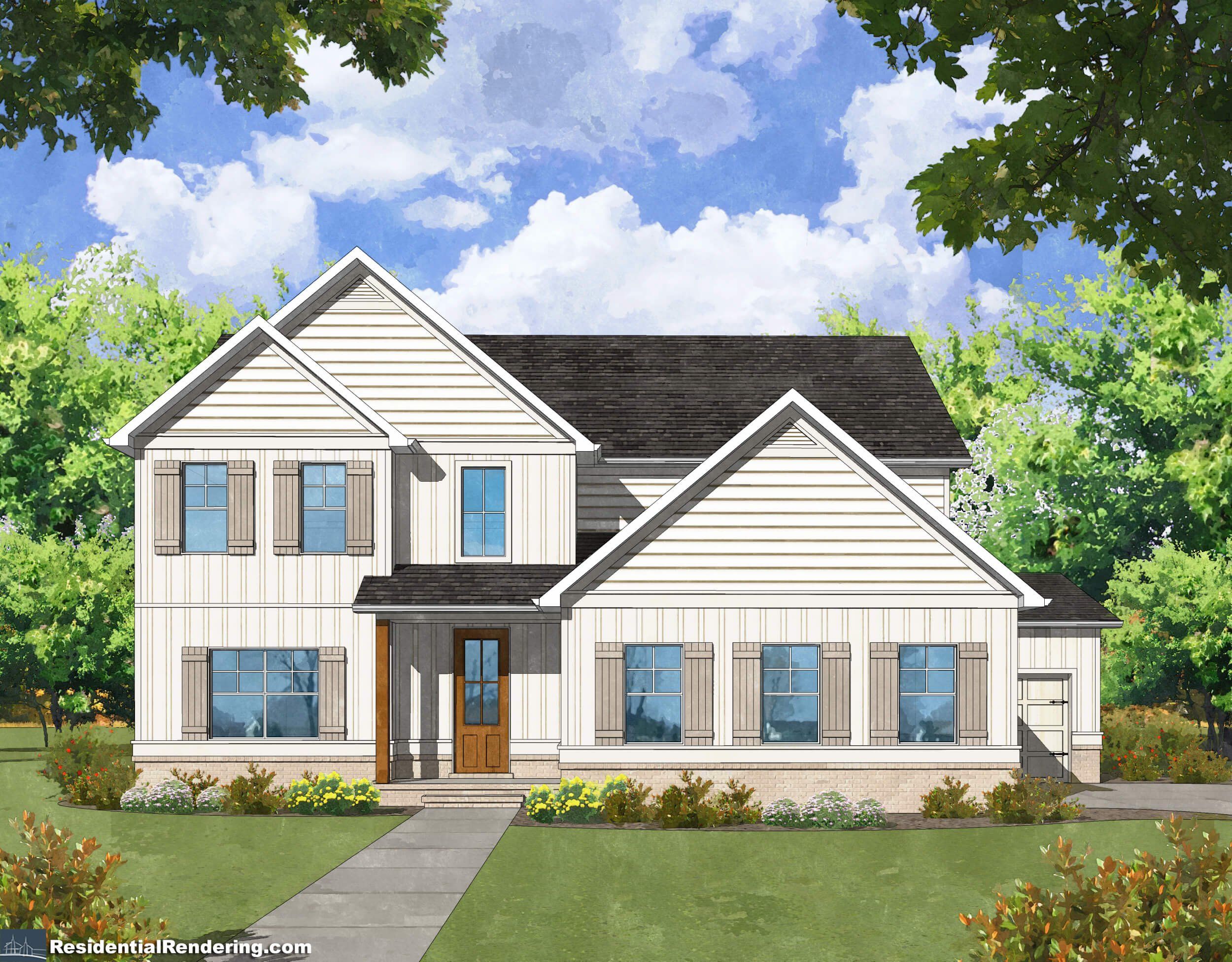 The Macon Brinley Park Plan at Chisel Mill Homes in Newnan, GA by