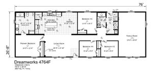 Dreamworks 4764 F Floor Plan - Factory Homes Outlet