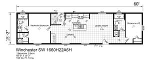Winchester SW 1660 H 22 A 6 H Floor Plan - Factory Homes Outlet
