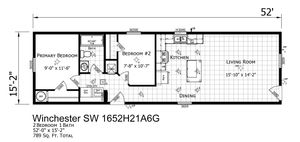 Winchester SW 1652 H 21 A 6 G Floor Plan - Factory Homes Outlet