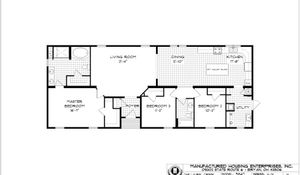 Laurel Creek Ranch Double Wide Mobile Home 28 X 66 Floor Plan - Next Modular