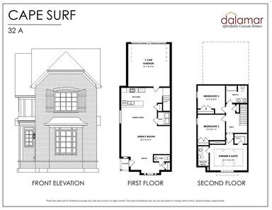 Cape Surf 32 A Floor Plan - Dalamar Homes