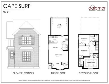 Townhome At Falls Creek Cape Surf 32 C Floor Plan - Dalamar Homes