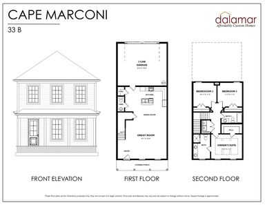 Townhome At Falls Creek Cape Marconi 33 B Floor Plan - Dalamar Homes