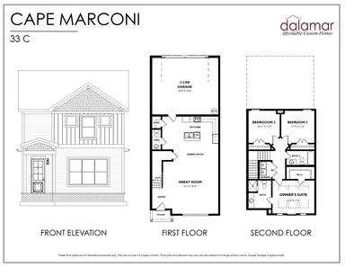 Townhome At Falls Creek Cape Marconi 33 C Floor Plan - Dalamar Homes