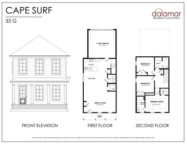 Townhome At Falls Creek Cape Surf 33 G Floor Plan - Dalamar Homes