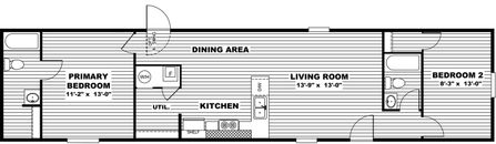 Plan 121 Floor Plan - Oakwood Homes