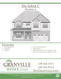 Floor Plan Details Granville Homes LLC - Deerwood: Summerfield, North Carolina - Granville Homes
