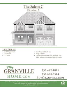 Floor Plan Details Granville Homes LLC by Granville Homes in Greensboro-Winston-Salem-High Point NC