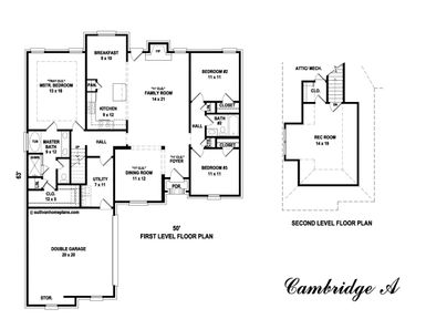 Cambridge A Plan Floor Plan - Legacy New Homes