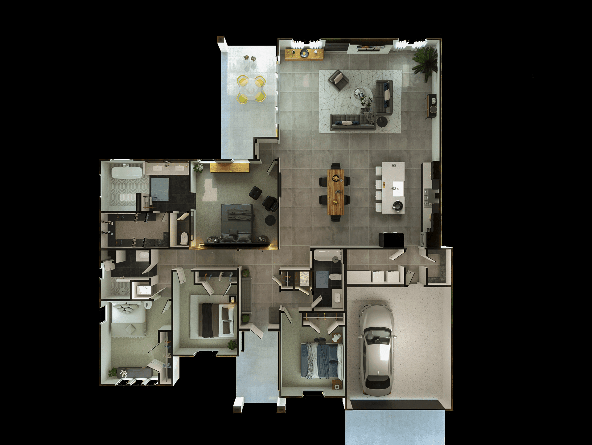 casa en Icon Site Map por Icon Custom Home Builder, LLC