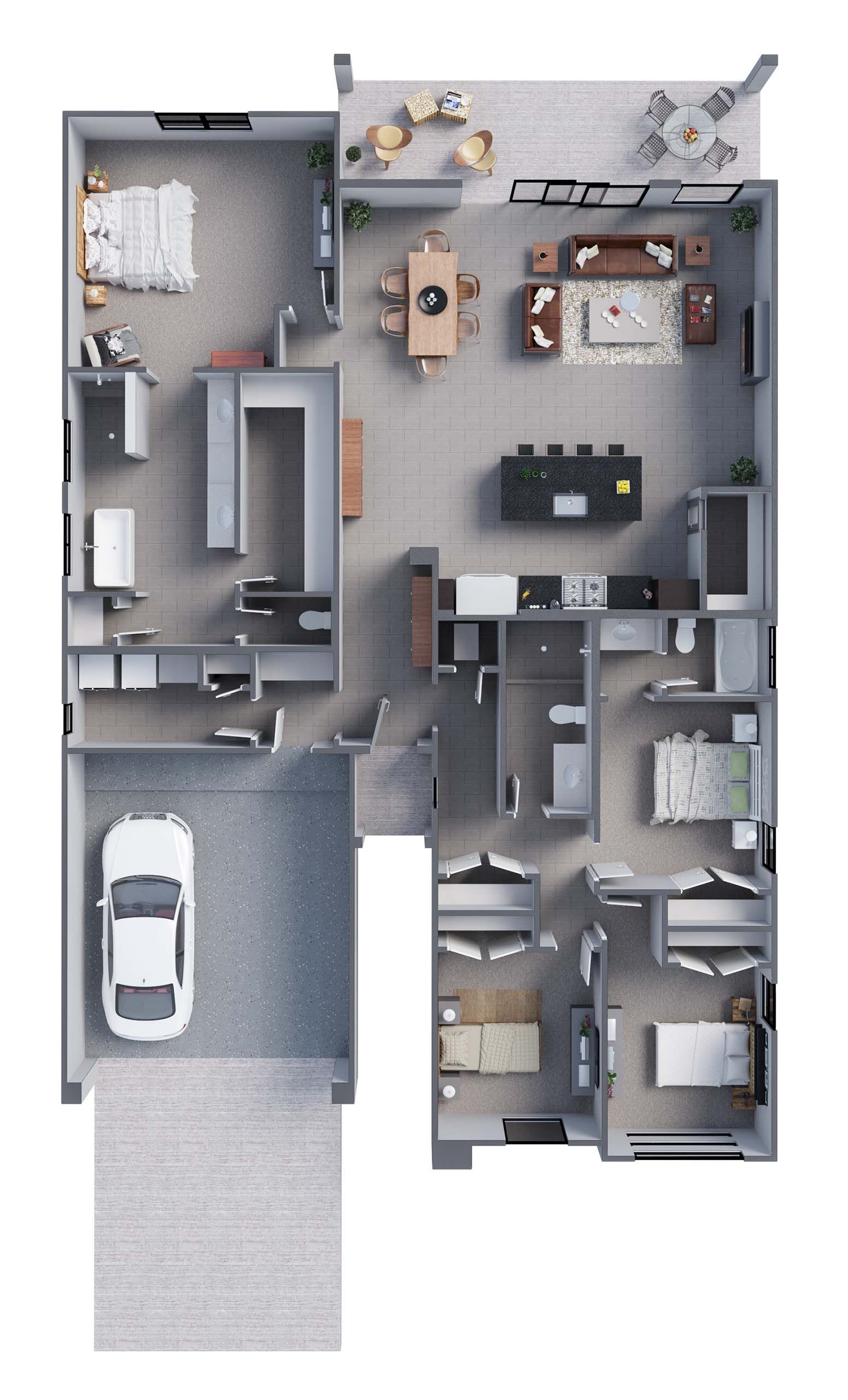 casa en Icon Site Map por Icon Custom Home Builder, LLC