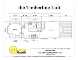 P 566 SL The Timberline Loft Floor Plan - HomeCo