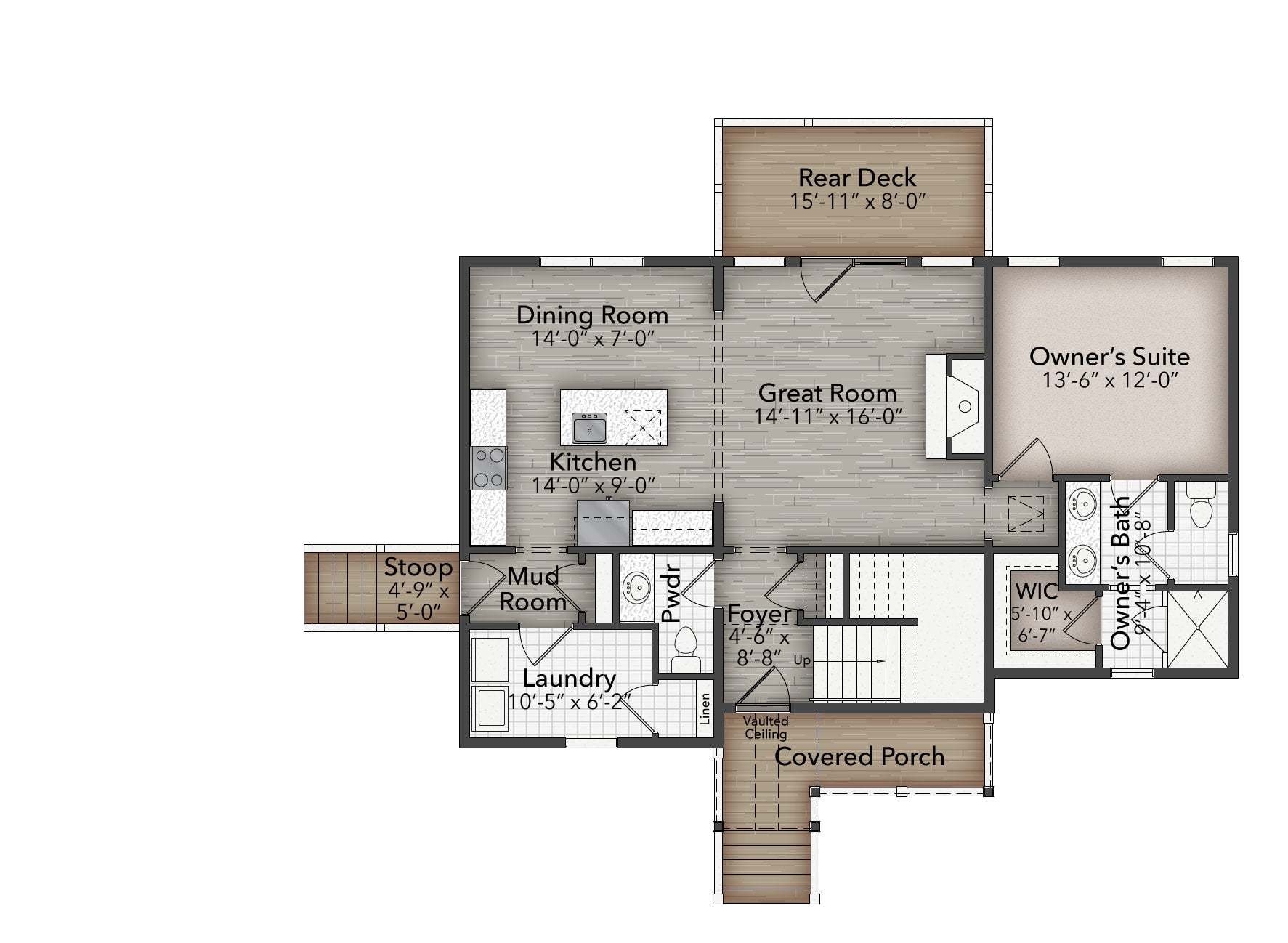 Bridge Water New Home Floorplan IN Swain County NC Plan at Brown Haven ...