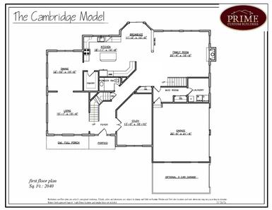 Available Floor Plan - Prime Custom Builders