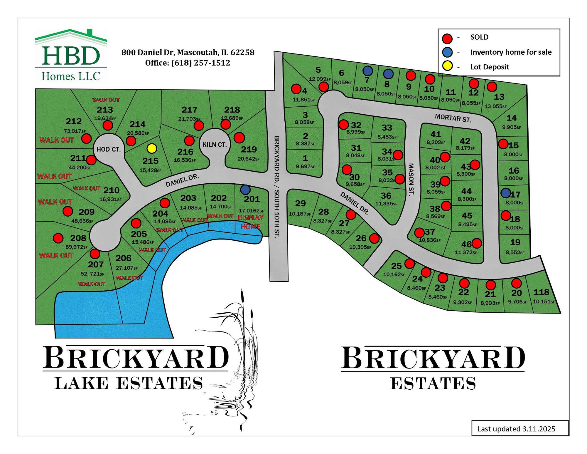 casa en Brickyard Lake Estates por HBD Homes, Inc.