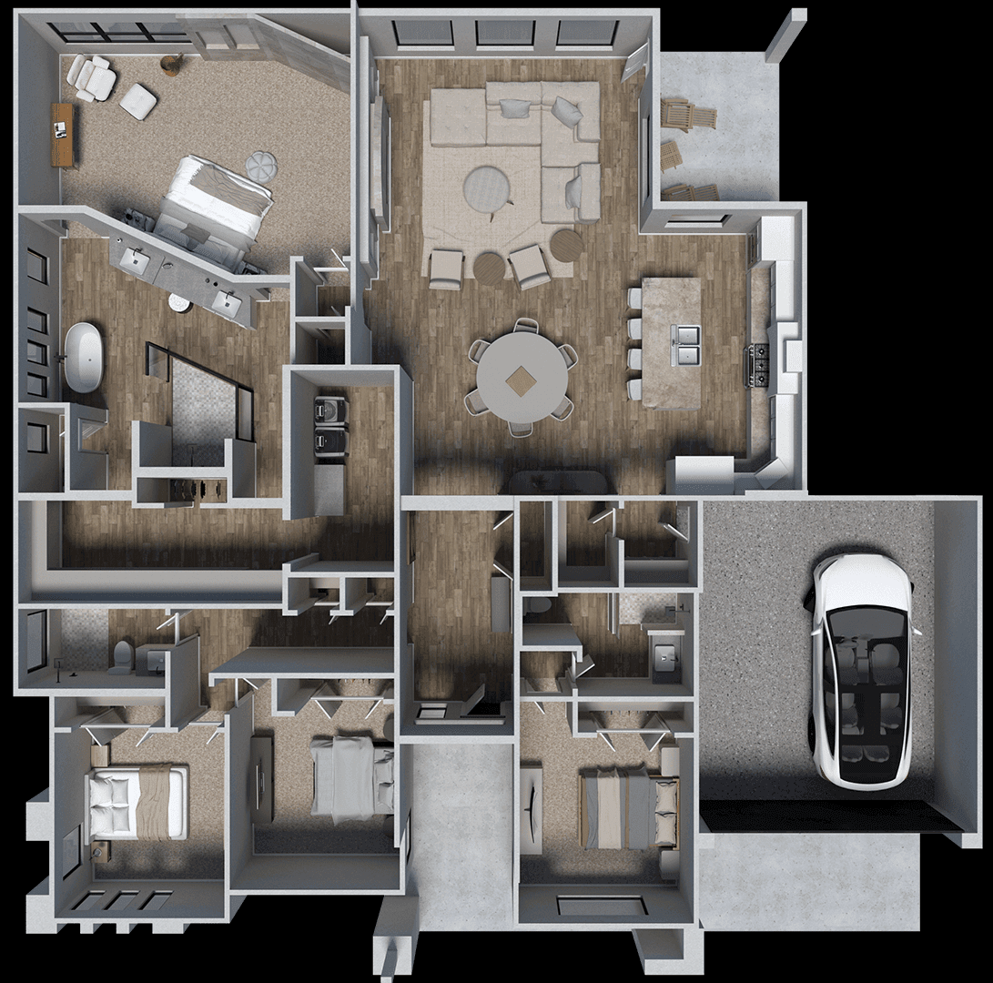 casa en Icon Site Map por Icon Custom Home Builder, LLC