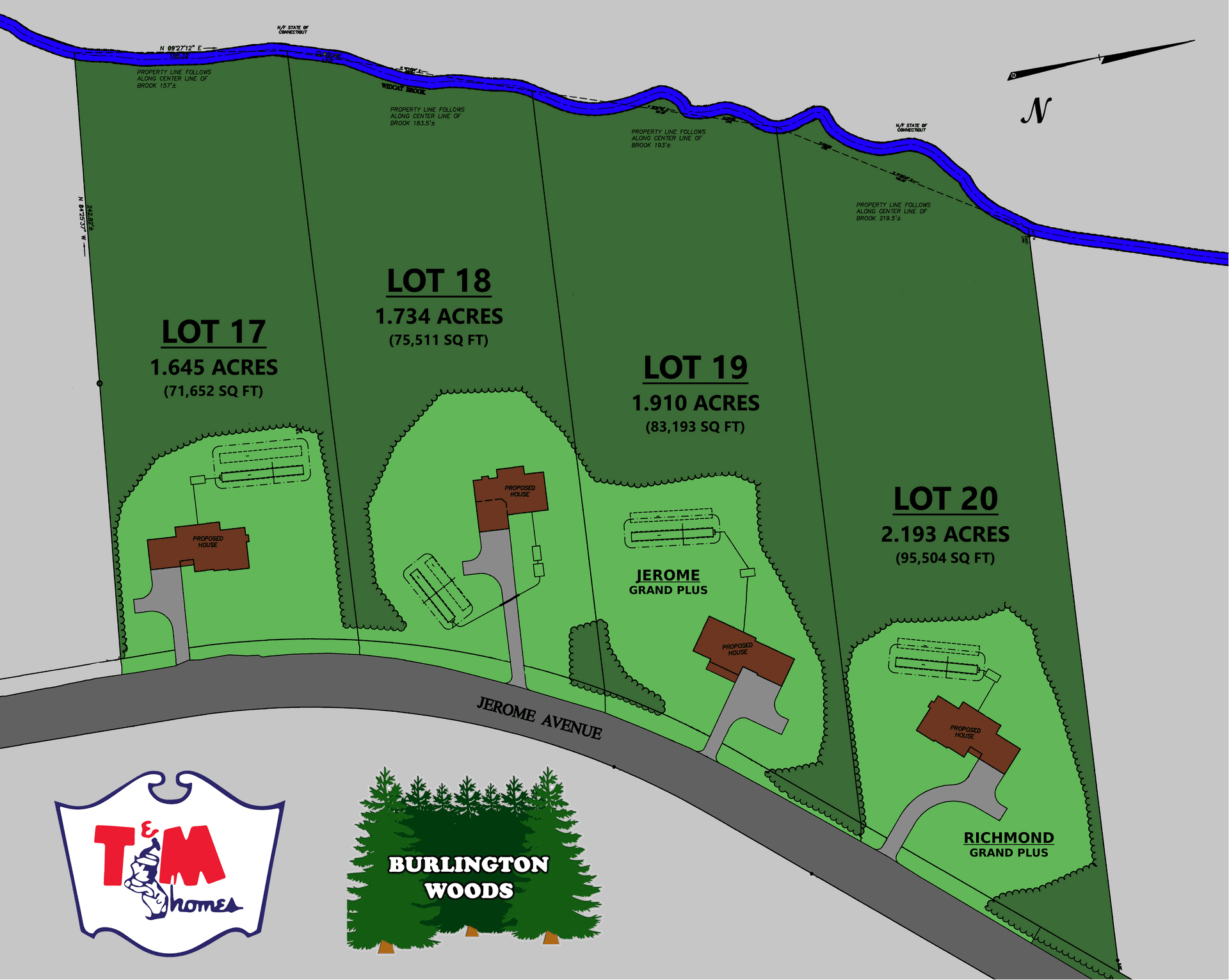Burlington Woods Burlington por T&M Homes en Hartford Connecticut