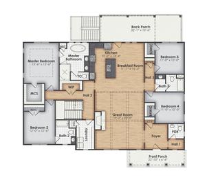 Harrelson W Basement A - BC Stone Homes: Lagrange, Georgia - BC Stone Homes