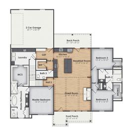 Hillcrest B - BC Stone Homes: Lagrange, Georgia - BC Stone Homes