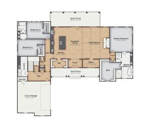 Rainier A - BC Stone Homes: Lagrange, Georgia - BC Stone Homes