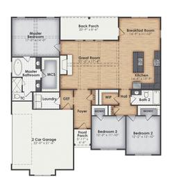 Windsor A - BC Stone Homes: Lagrange, Georgia - BC Stone Homes