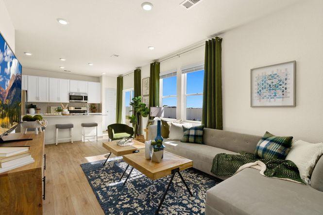 504-Lindon Model-Living Room and Kitchen