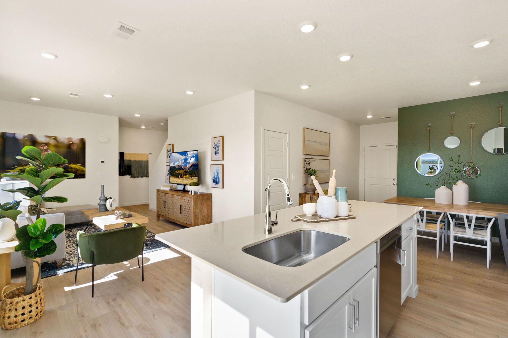 504-Lindon Model-Living Room, Kitchen, and Dining Room