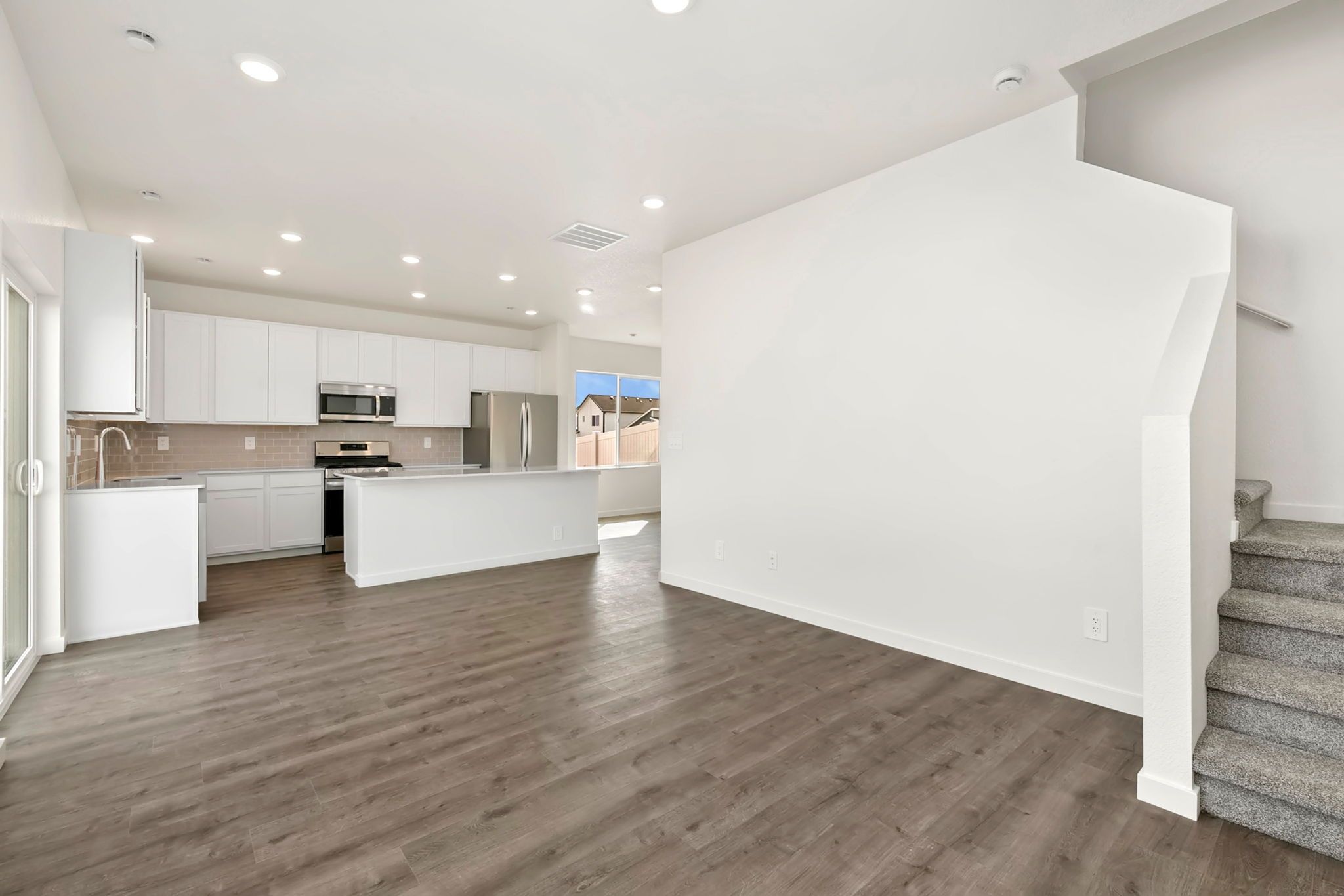 Weston-Model-Living Room and Kitchen