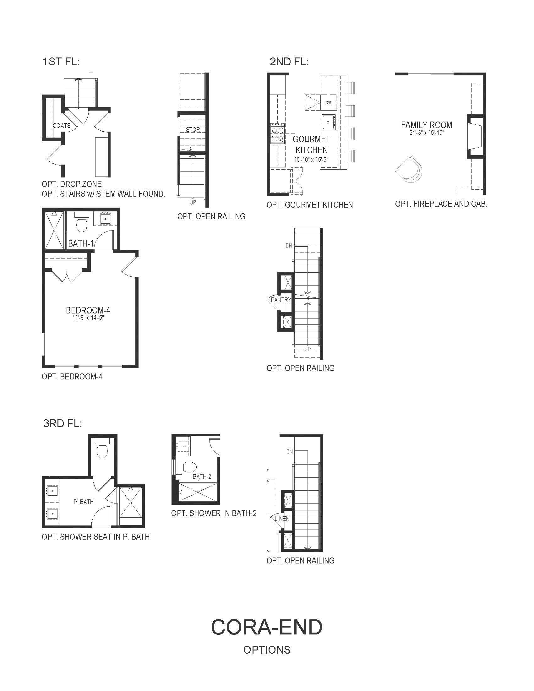 Cora End Unit Options